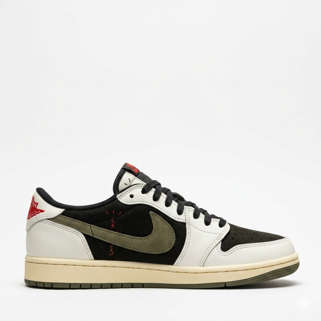 Jordan 1 Retro Low OG SP Travis Scott en verde oliva